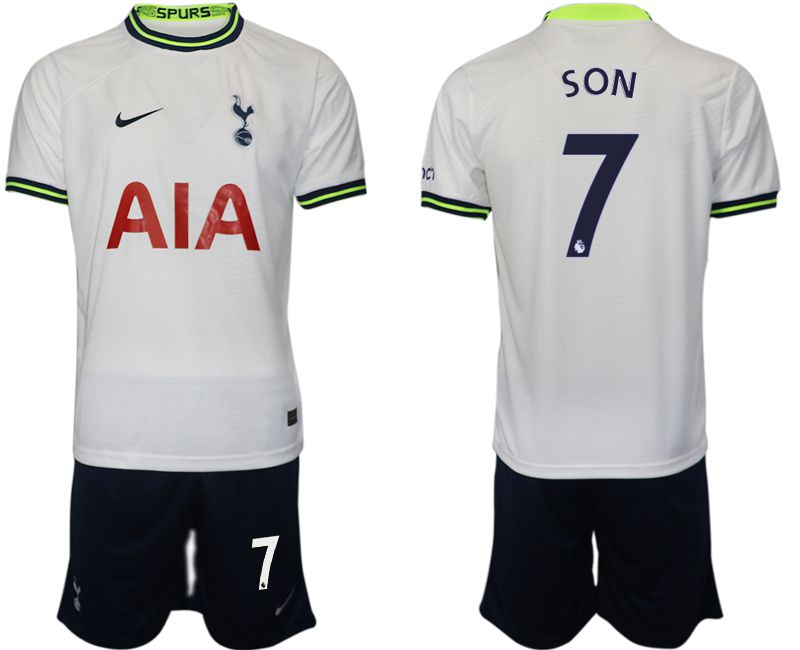 Cheap Men 2022-2023 Club Tottenham Hotspur home white 7 Soccer Jersey
